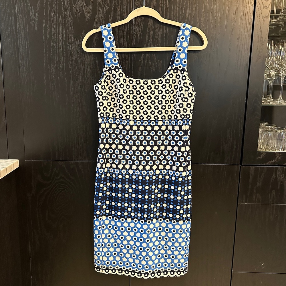 NWT Karl Lagerfeld Blue and White Dress - Size 4